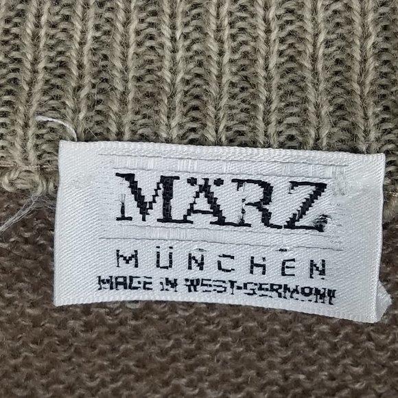 Marz Munchen sweater wool blend tan vee 50/M/US40 - Picture 5 of 8